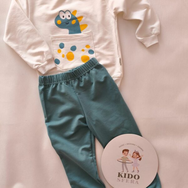 Komplet niemowlęcy z dinozaurem