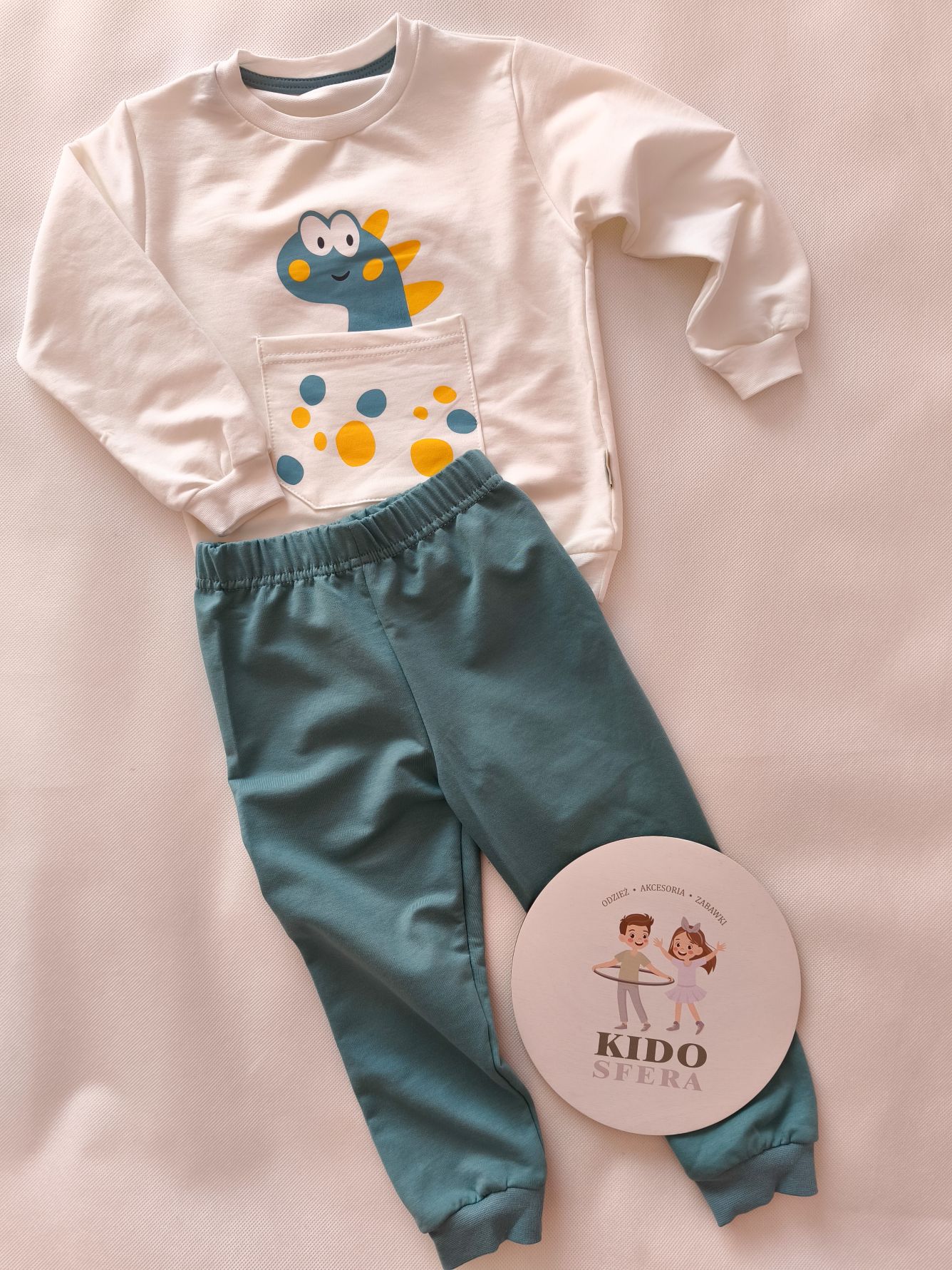 Komplet niemowlęcy z dinozaurem