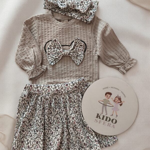 Zestaw Bluzeczka+ Spódnica+ Opaska