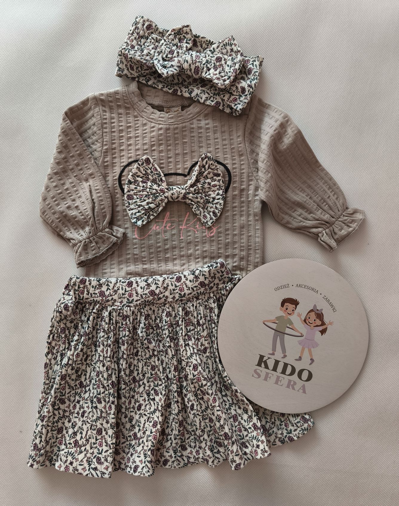 Zestaw Bluzeczka+ Spódnica+ Opaska