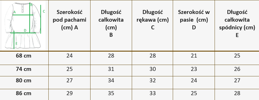 Zestaw Bluzeczka+ Spódnica+ Opaska - obrazek 3