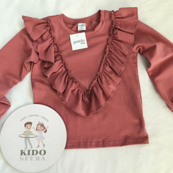 Bluzka z falbankami RÓŻ