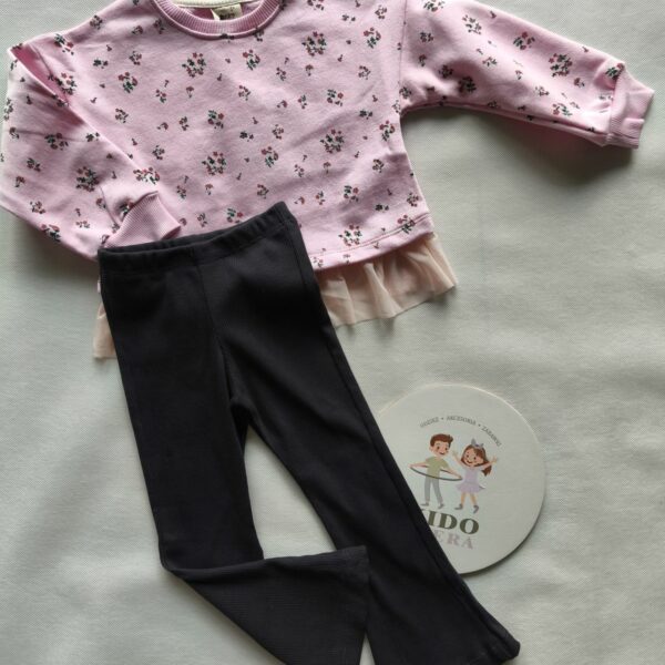 Komplet Bluza z tiulem+ dzwony