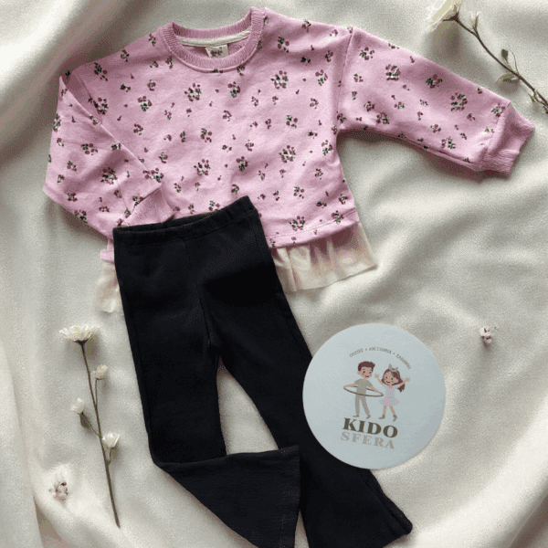 Komplet Bluza z tiulem+ dzwony