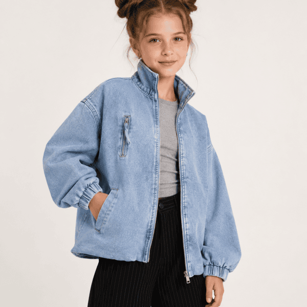 Jeansowa kurtka bomberka Denim